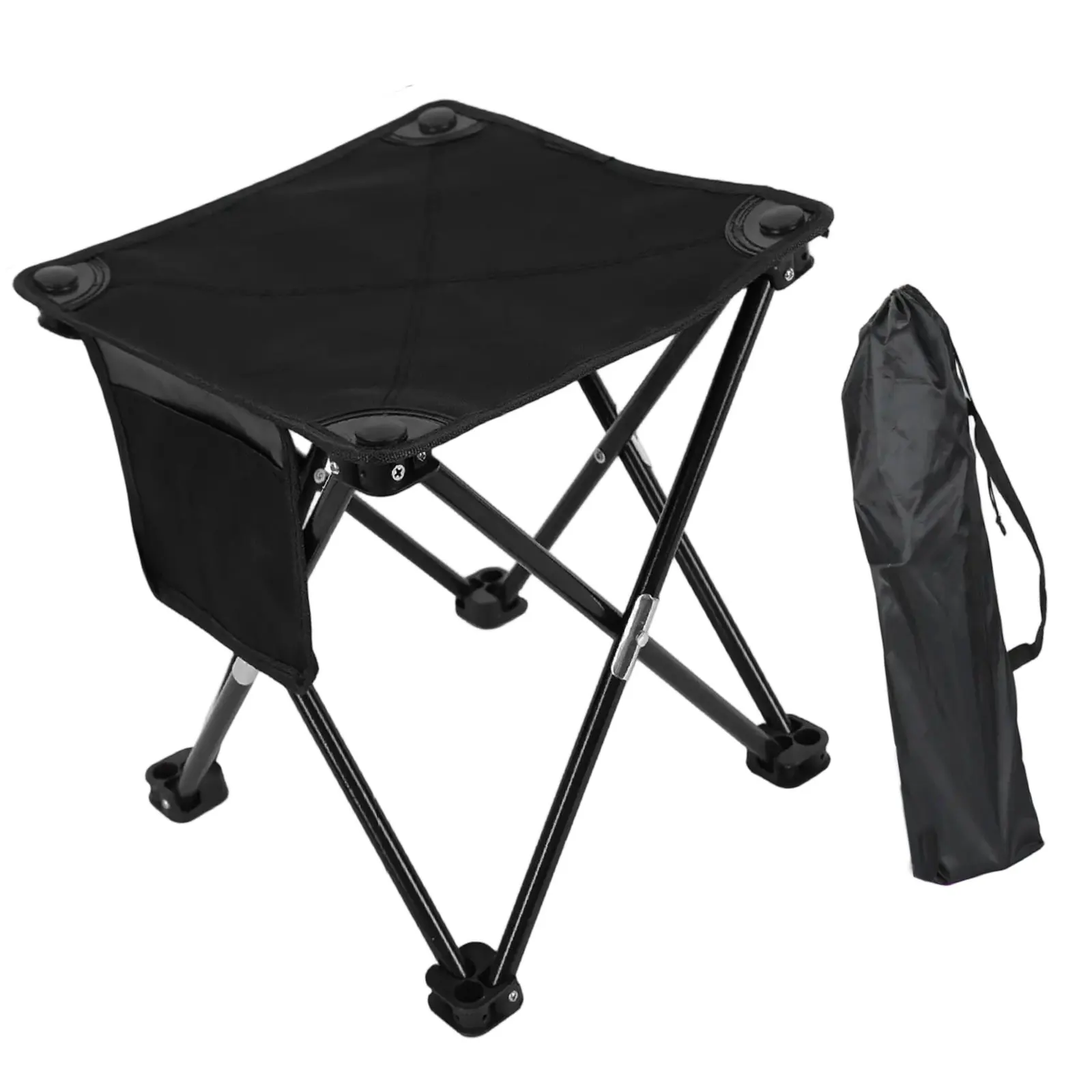 TENPLAY Sgabello Da Campeggio Ultraleggero 0,76 Kg - Pieghevole In Alluminio, Portata 150 Kg, Con Borsa, Tessuto Oxford 600D, Antiscivolo