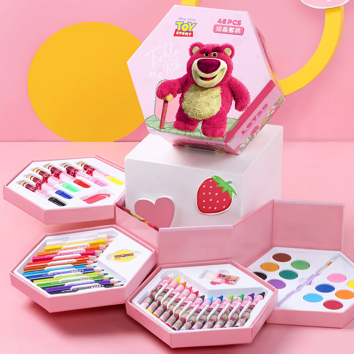 Cartoon Disney Drawing Set Children'S Drawing Watercolor Pencil Lead Crayon Gouache Gift Box Student Children'S Birthday Gift