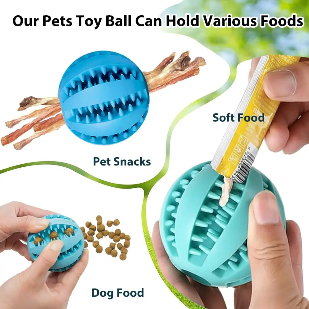 Rubber Dog Treat Ball Set 3