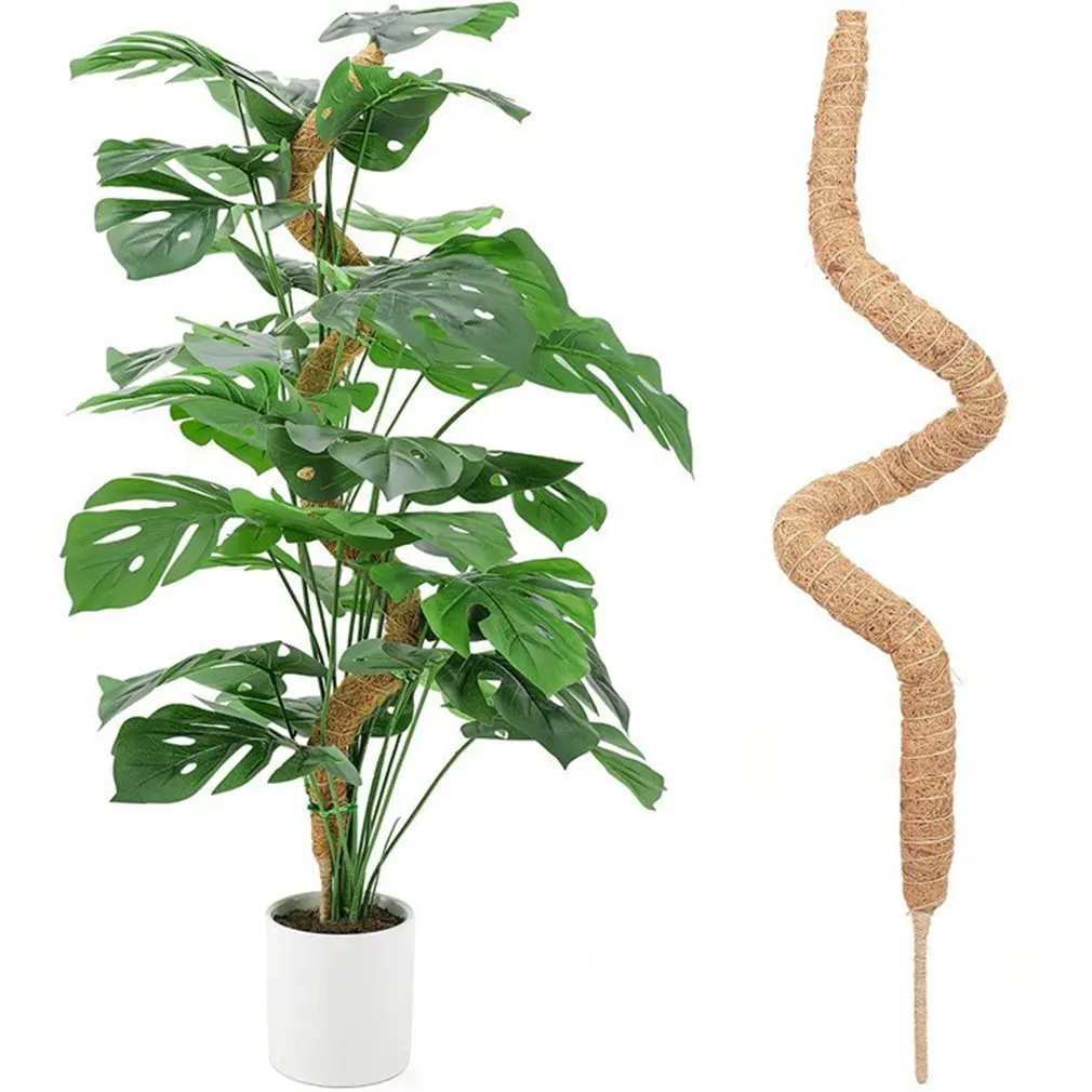 

New 120cm Bendable Moss Pole Climbing Stakes Coir Moss Stick Plant Support Extension Plants Indoor Climb Bracket Garden Supplies