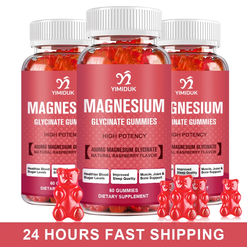 Magnesium Glycinate 400mg Supplement for Sleep Support Bone Health Muscle Recovery Heart Health