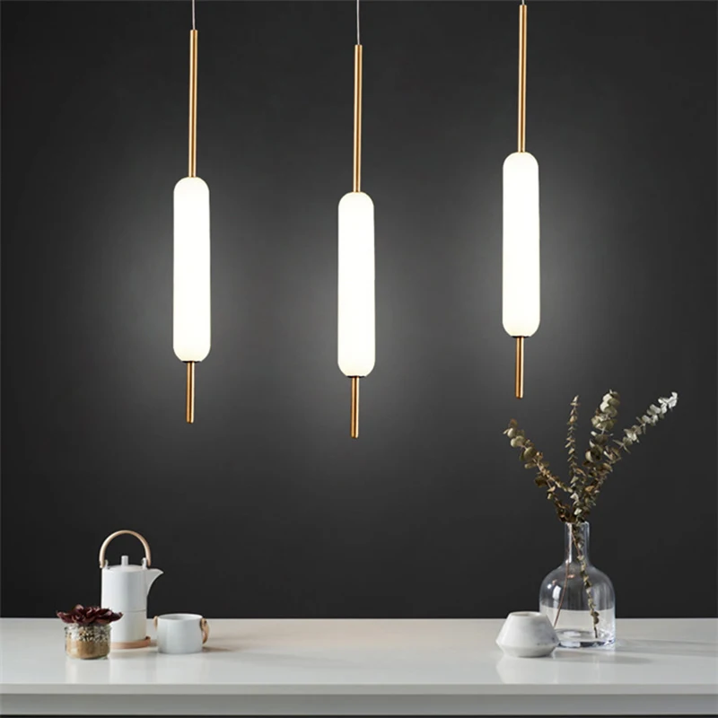 

Nordic Wheat Ear Chandeliers Modern Creative Line LED Lamps for Living Room Loft Apartment Villa Duplex Staircase Pendant Lights