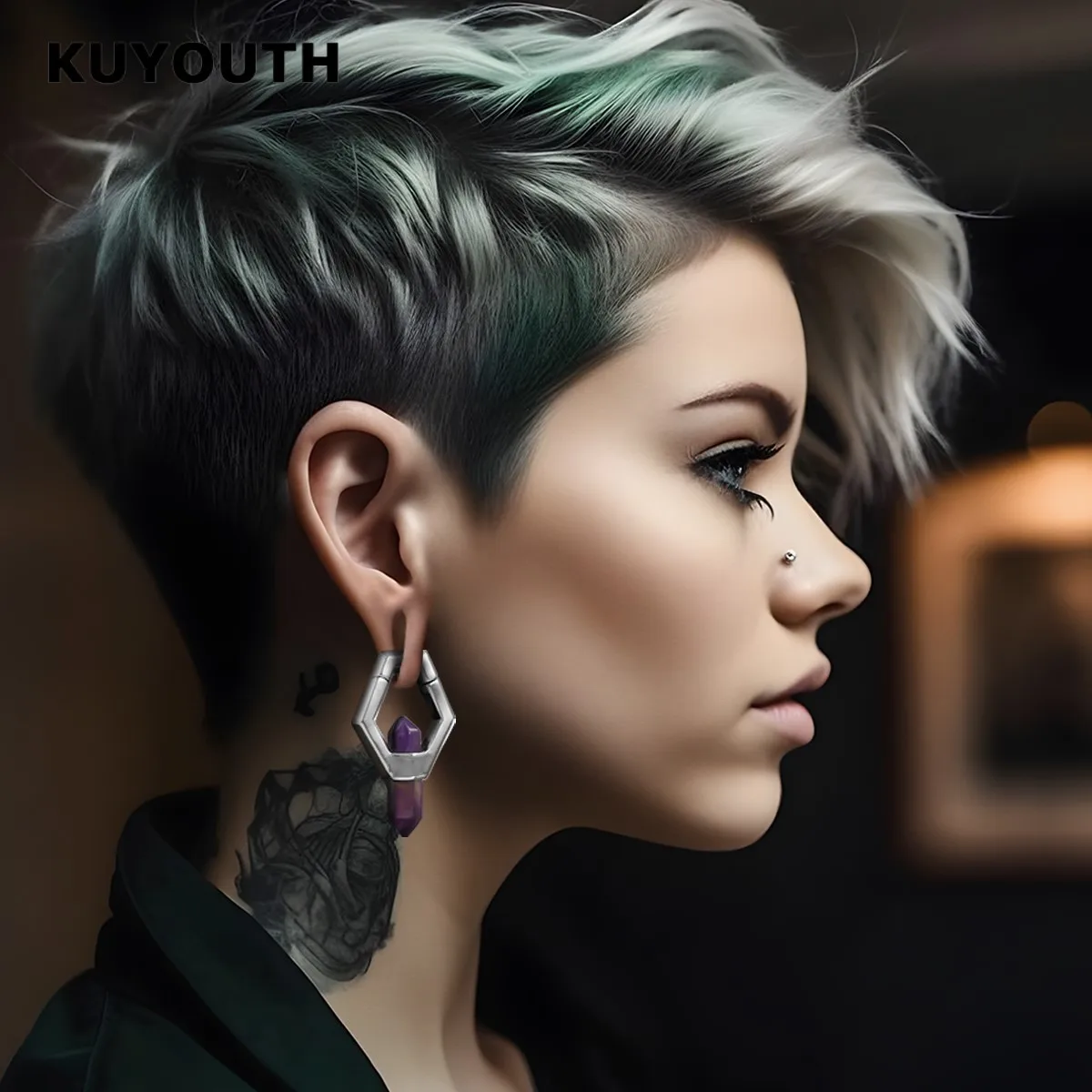 ​KUYOUTH Ear Weight Expanders Ears Gauges Stretchers Copper Piercing Jewelry Earrings 2PCS