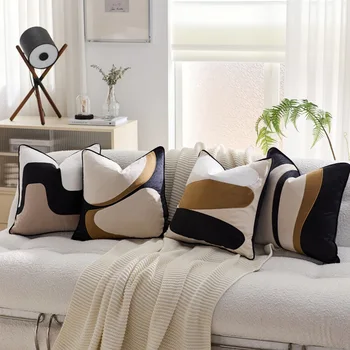 Abstract Patchwork Cushion Cover 6