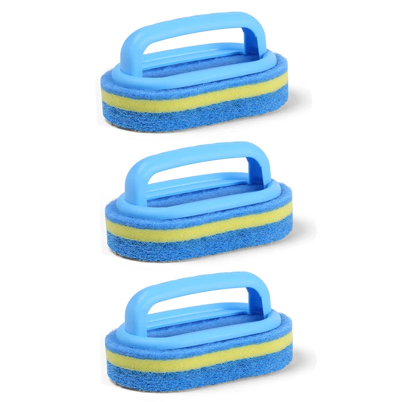 Sponge Cleaning Brush With Handle Bathtub Tile Scrub Brush Kitchen thumbnail 1