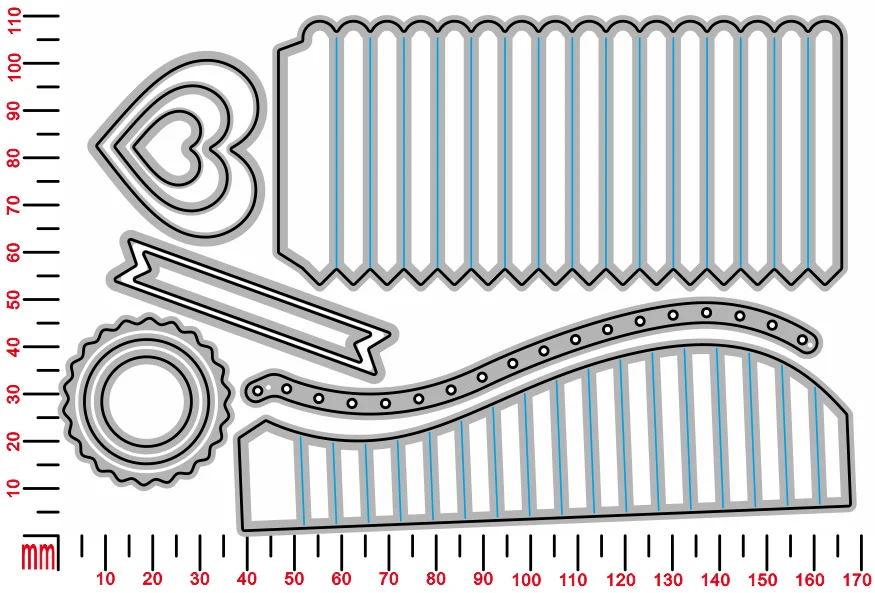 

Новинка 2023, металлические Вырубные штампы, вырезанные формы, розетки, скрапбукинг, бумажный нож, форма, лезвие, перфоратор, трафареты
