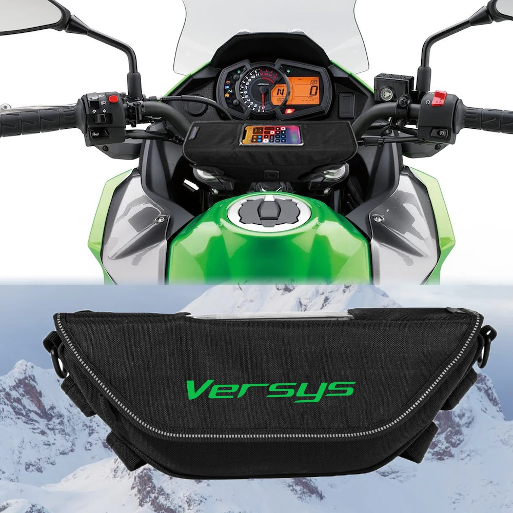 For Kawasaki VERSYS VERSYS1000LT VERSTS650 Motorcycle accessory  Waterproof And Dustproof Handlebar Storage Bag  navigation bag motorcycle windscreen visor viser fits for kawasaki versys x 300 versys x 250 versys x300 2017 2018 motorbike windshield