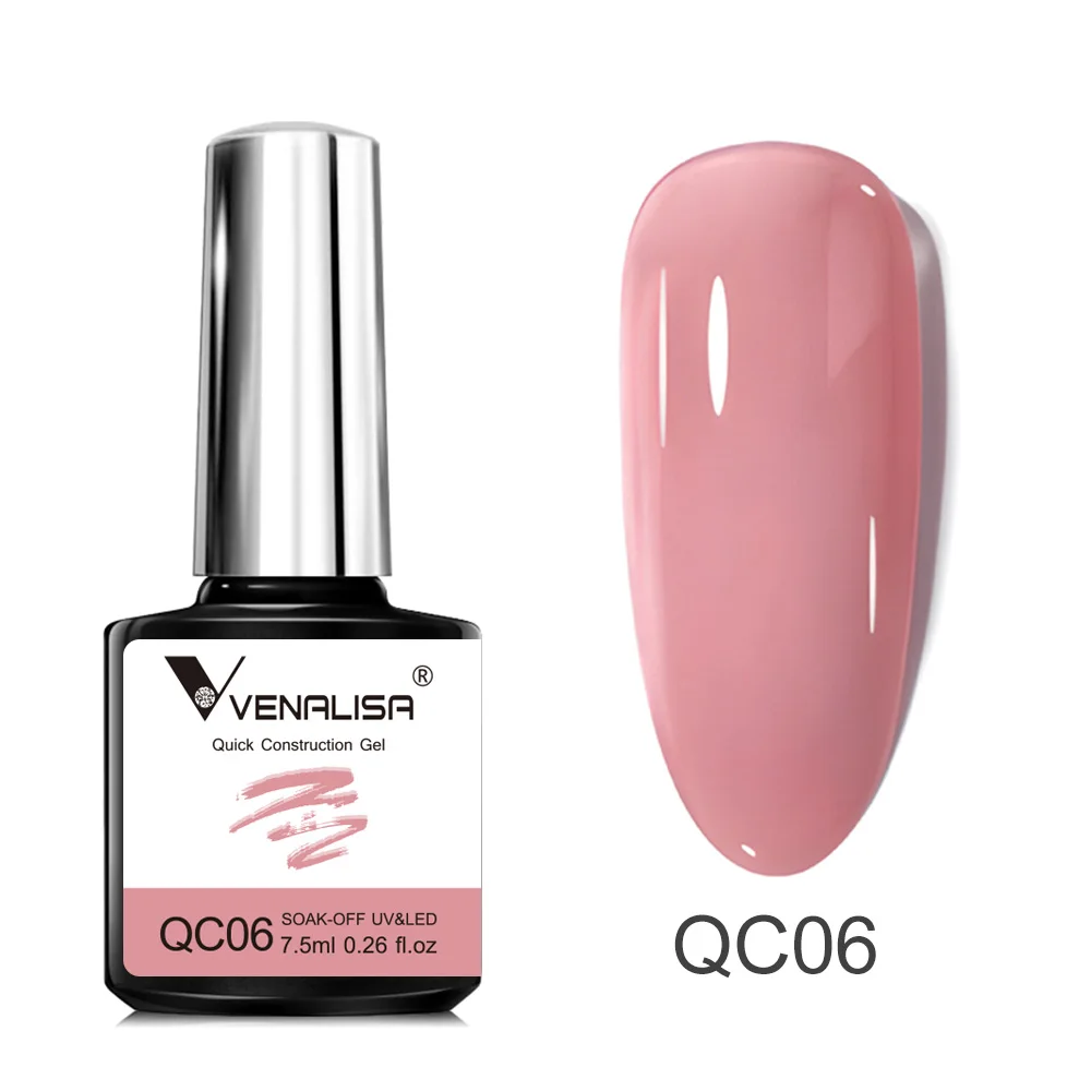 VENALISA Jelly Nude Gel Nail Polish Semi Transparent Gel Polish Construction Gel Spar Cat Eyes Soak off UV LED Gel Nail Manicure 4
