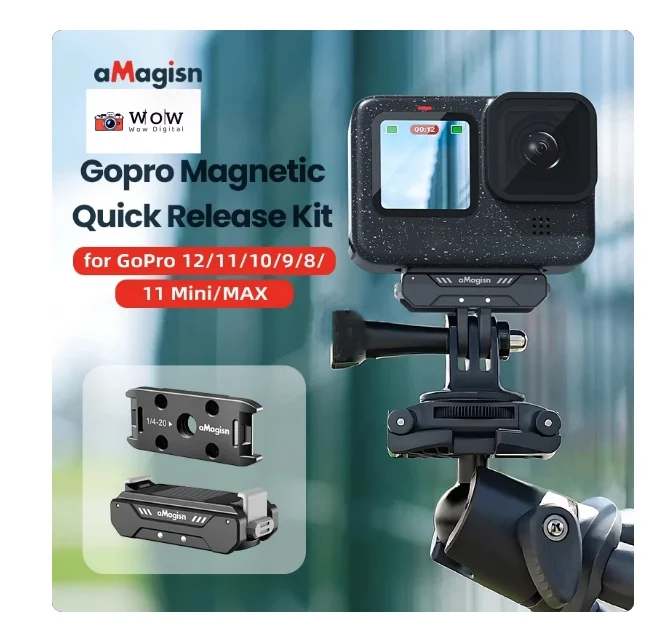 

Магнитный быстросъемный комплект amagis для Gopro 12/11/10/9/8/11 Mini/MAX
