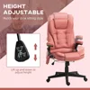 6 Point Vibrating Massage Office Chair with Heat, Microfiber High Back Executive Office Chair with Reclining Backrest. 5