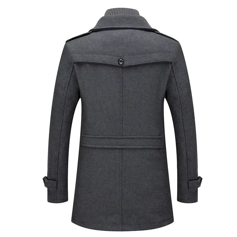 Men's Autumn&Winter Jackets Trench Coat Double Collar Windproof