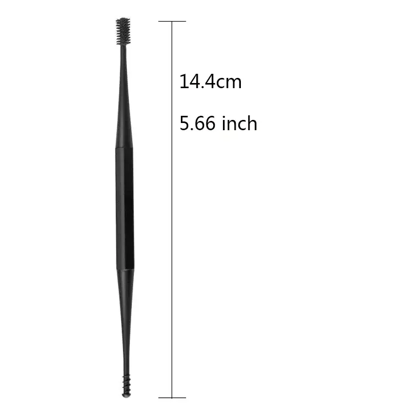 Double Silicone Soft Head Rotary Screw Earpick Ear Picking Tool Massage Ear Cleaner Earscoop Rod 6