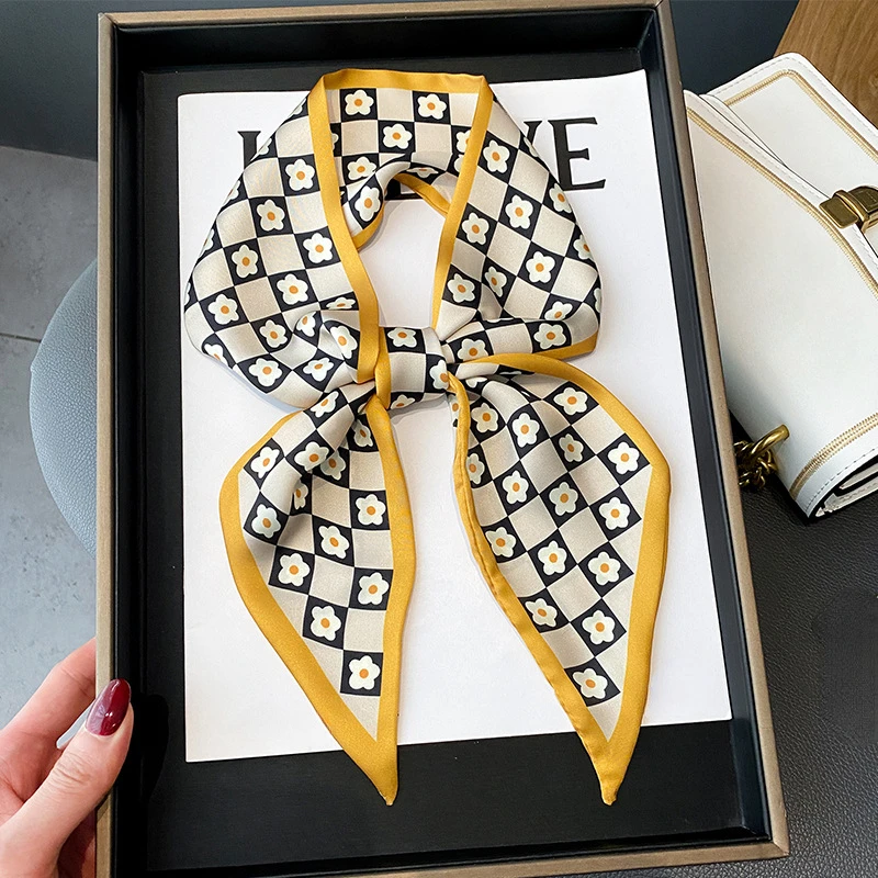 2024 Damen Stirnbänder Haarband Mode-Print 100x9,5cm Schicke Schmale Bänder Damen Taschenschals Accessoires Choker-Bänder