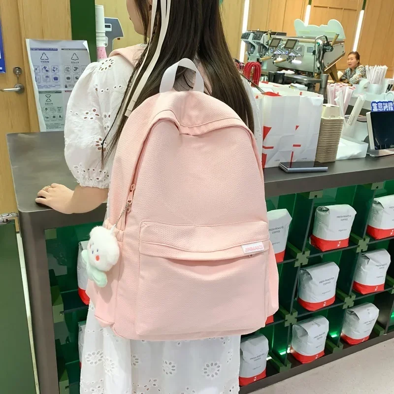 

Women's Backpack Large Female Rucksack Canvas Backpacks for School Teenagers Girls 2023 Middle School Class Bag Bagpack Mochila