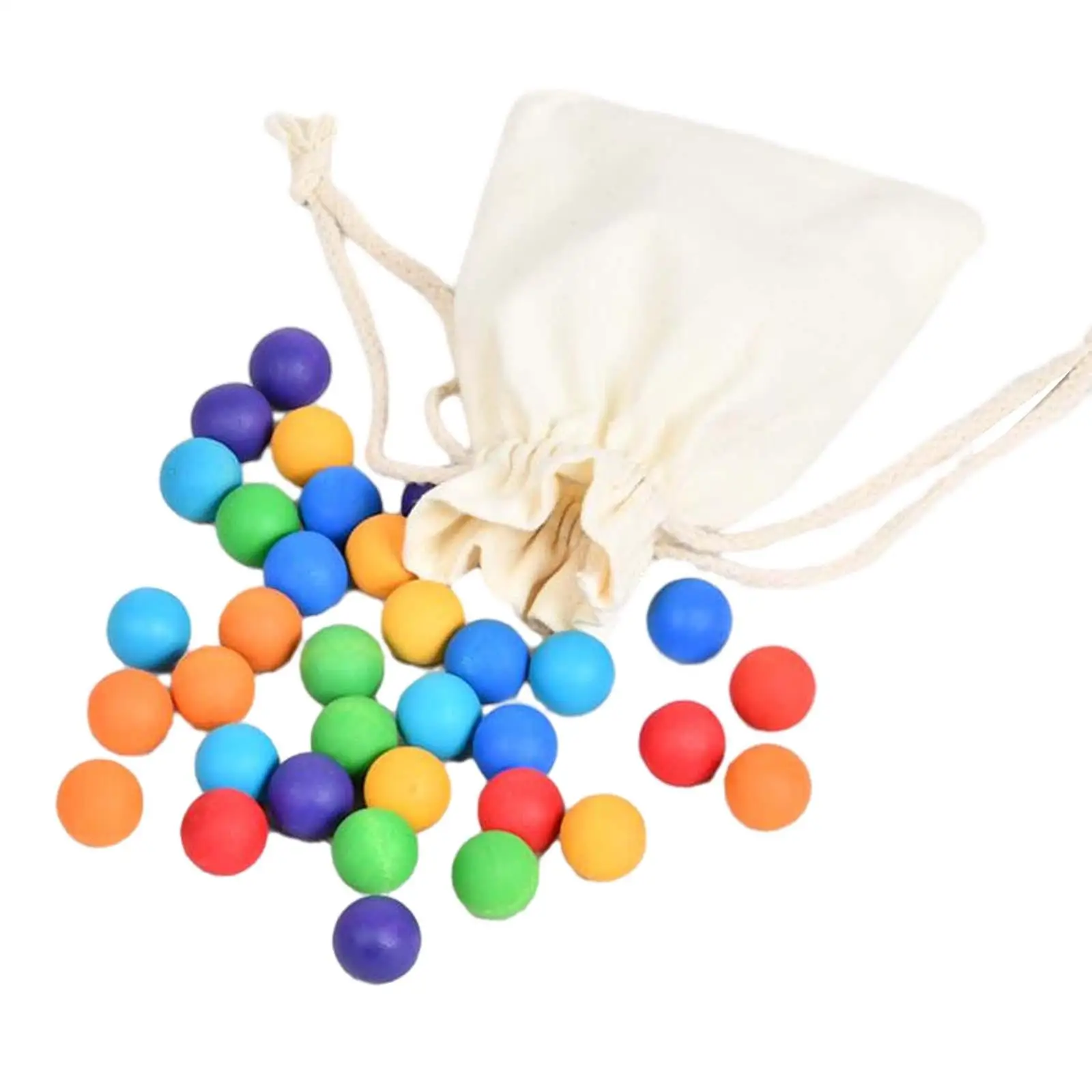 

35 Pieces Montessori Rainbow Balls Color Recognition Ball Educational Counting Toy for Age 3 4 5 6 Boys Girls Kids Children