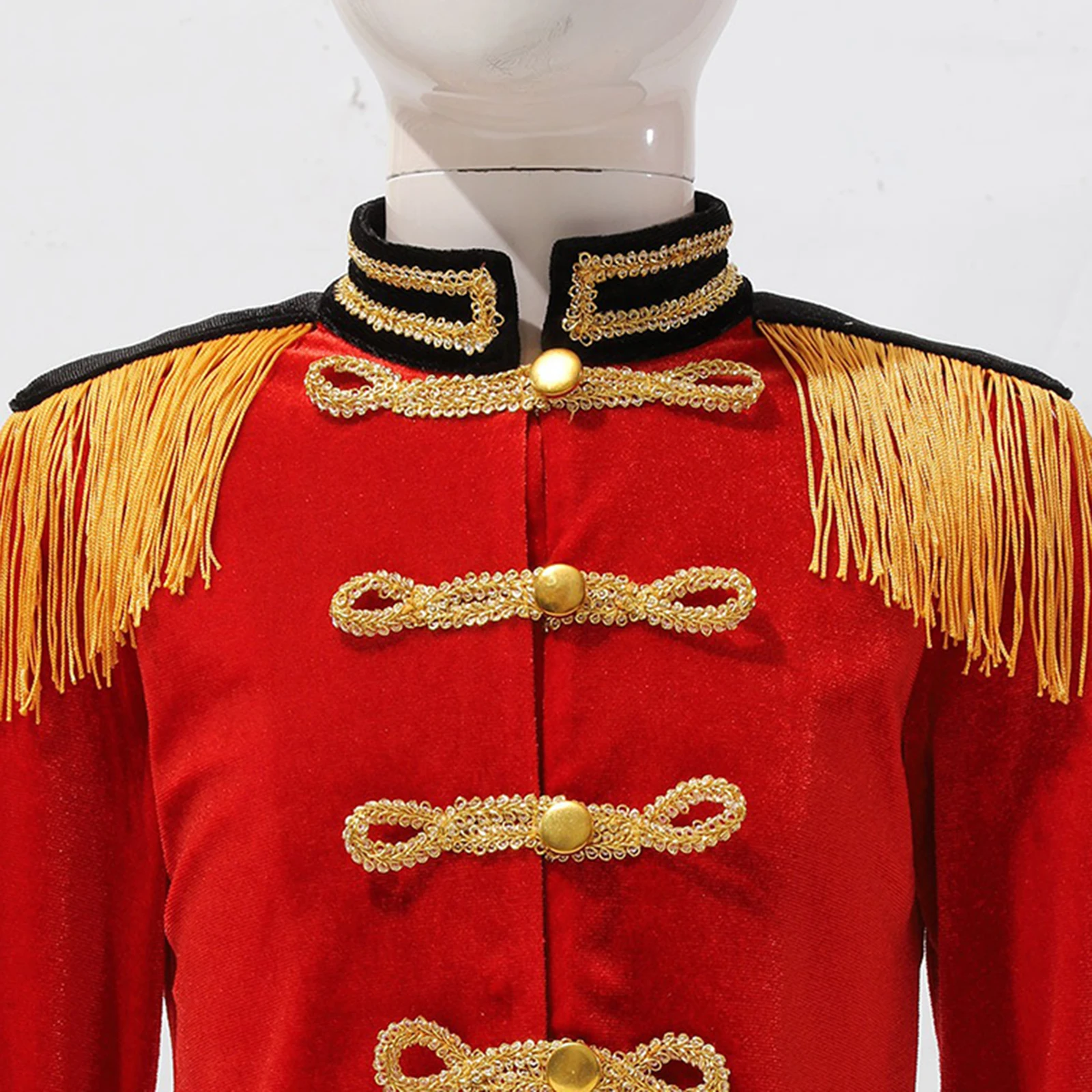 Cosplay Costume Halloween Dress Outfit Kids Girls Circus Ringmaster Costume Marching Band Ringleader Drummer Parade Jacket Carnival Party