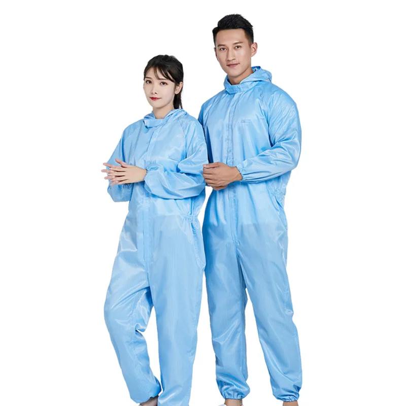 

Anti Static Work Clothing Electric Workshop Hooded Overalls Long Sleeves Dust Proof Painter Coveralls Jumpsuit Cleaning Overalls