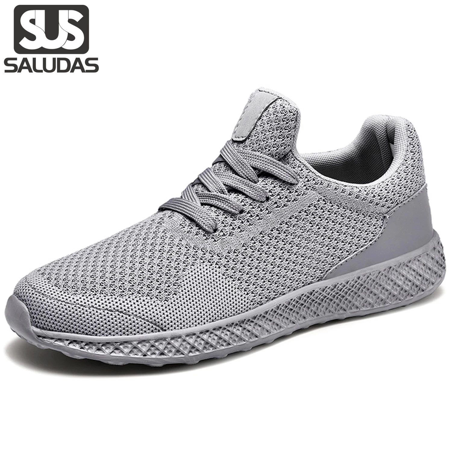 

SALUDAS Men Running Shoes Non-Slip Low Top Jogging Shoes Man Athletic Footwear Breathable Sneakers Mesh Breathable Walking Shoes