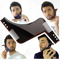 Beard Styling Shaping Template Comb Barber Tool Symmetry Trimming Shaper Stencil Beard Hair Brush Stencil Salon Styling Tools 1