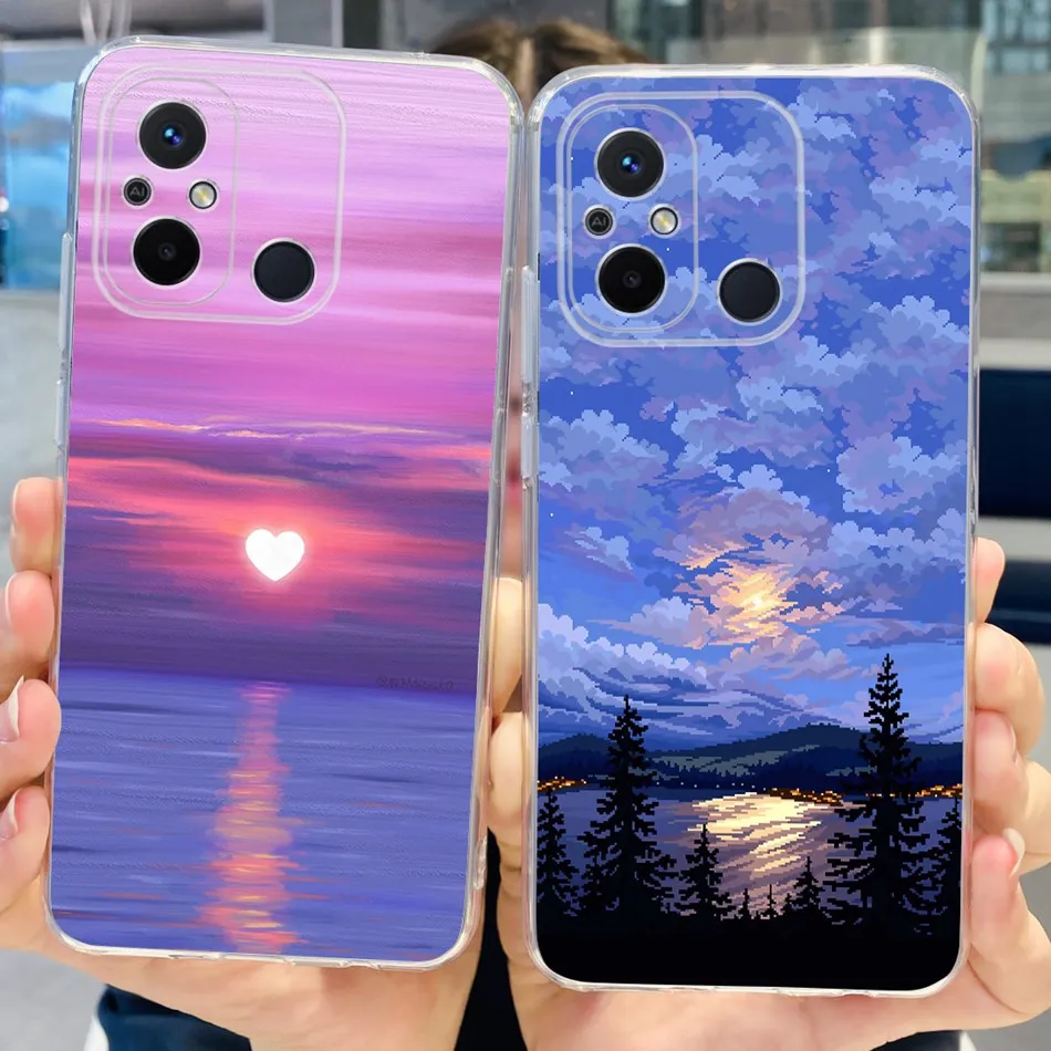 Soft Silicone Case - Cute Painted Transparent TPU Back Cover