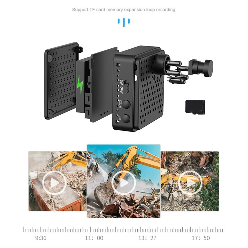울트라 HD 1080P 카메라, 야외 스포츠 항공 사진 백 클립 카메라, 보안 모니터링, 무선 2.4Ghz 와이파이 카메라, 내구성