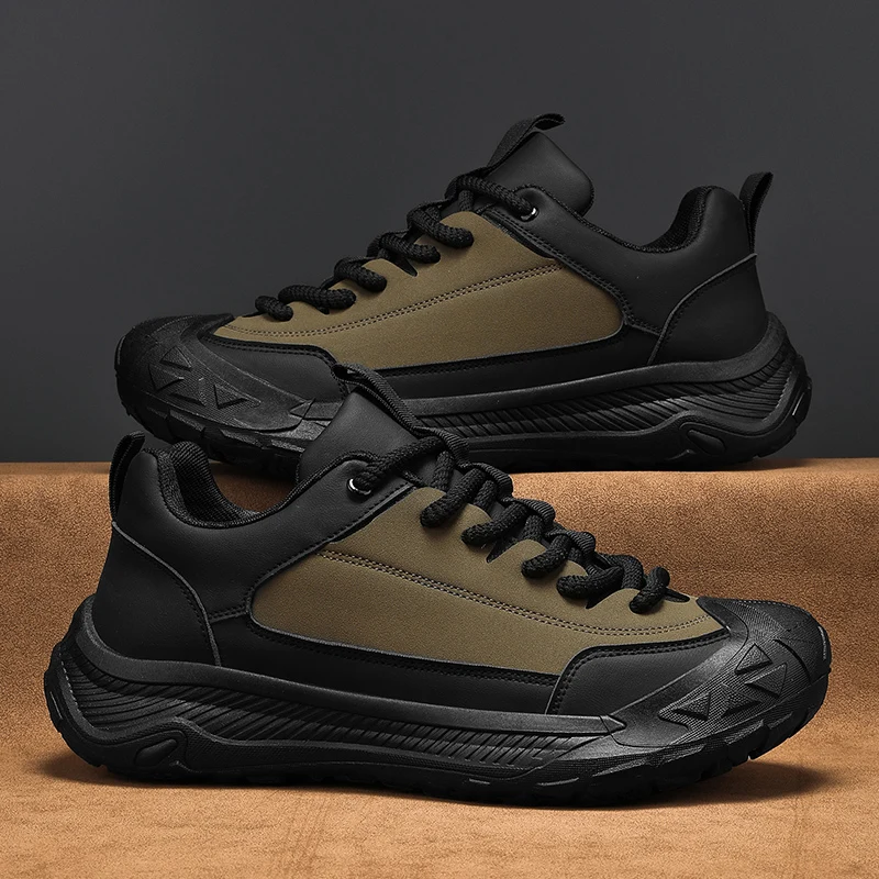 New  Men's Autumn Shoes Thickened Men's Shoes Outdoor Non-Slip Waterproof Men's Casual Sports Hiking Shoes 3