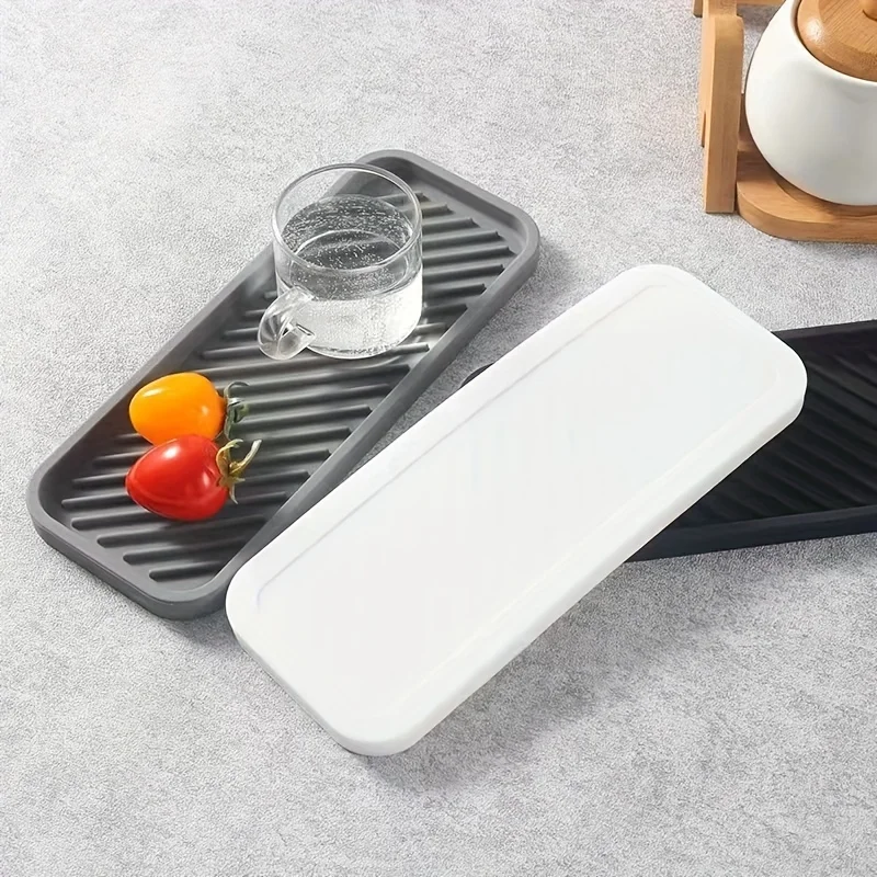 1pc Silicone Storage Tray Sink Sponge Soap Dispenser Storage Rack Cosmetic Ring Storage Tray Bathroom Accessories 2