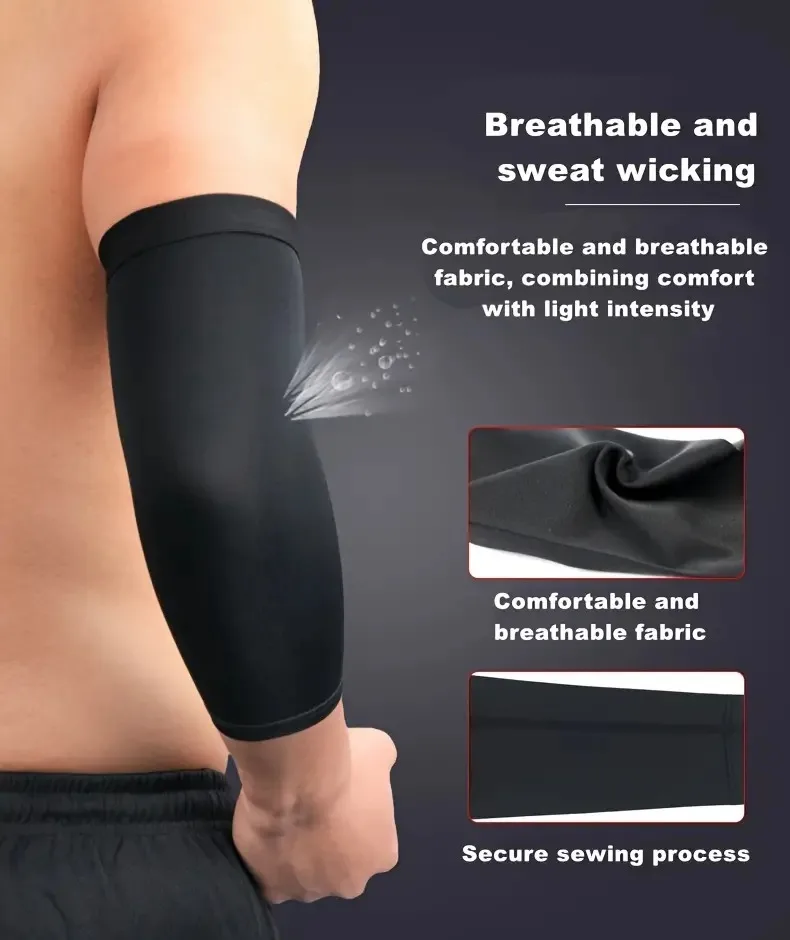 Cooling Sun Protection Arm Sleeves Sports Arm Compression Sleeve Basketball Cycling Arm Warmer Summer Running UV Protection Volleyball Sunscreen Bands 1Pairs
