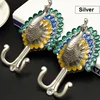 Peacock Curtain Hook Wall Hook Alloy Vintage Peacock Antique Wall Hangers Bathroom Organizer Utensils Accessories Tools 3