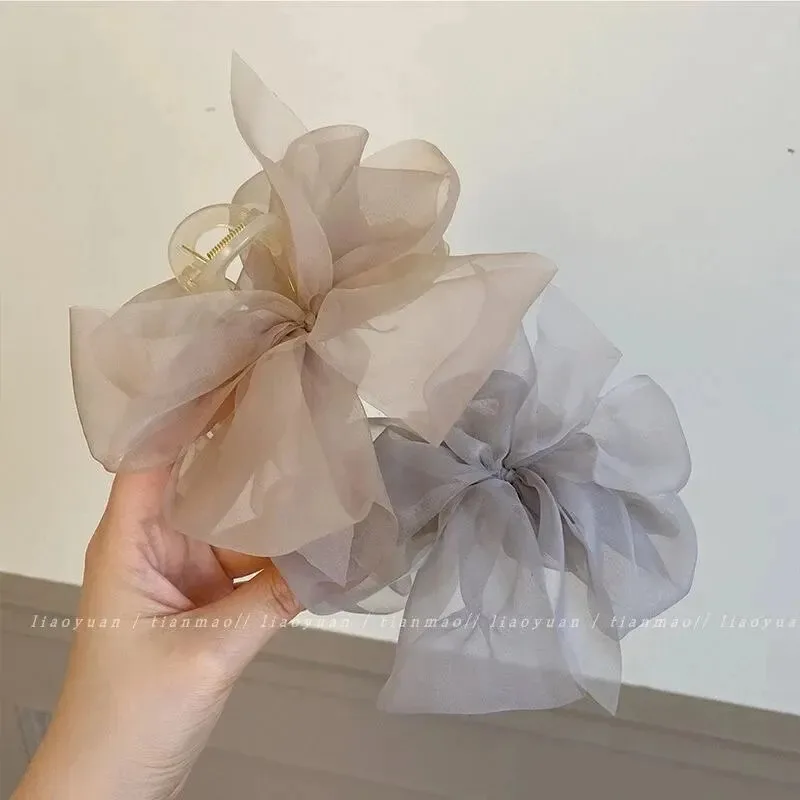 Elegant Stylish Net Ponytail Braid Claw Clip Hairpin Gift Headwear