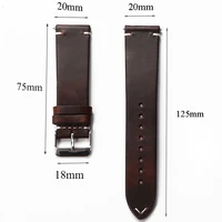 18mm 19mm 20mm 21mm 22mm 24mm véritable peau de vache rétro huile cire bracelet de montre à dégagement rapide bracelet en cuir pour Seiko pour bracelet Rolex 6