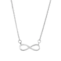 DGIDDK – collier avec pendentif symbole infini en acier inoxydable pour femmes, 8 personnages, adapté à un usage quotidien, chaîne de clavicule, bijoux 4