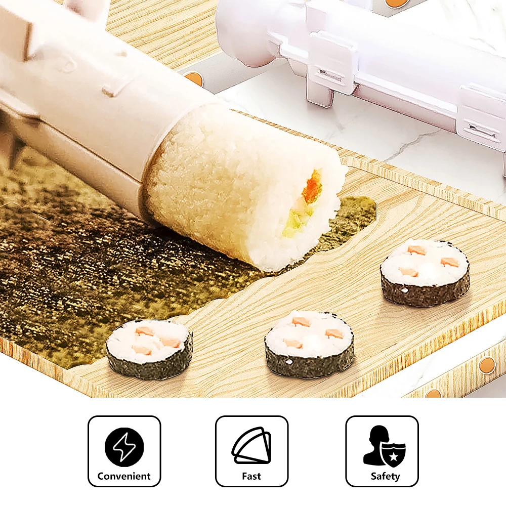 Máquina rápida para hacer Sushi, accesorios Bento, herramientas de cocina,  molde de arroz Onigiri, molde para Sushi Bazooka, rodillo para hacer Sushi  - AliExpress