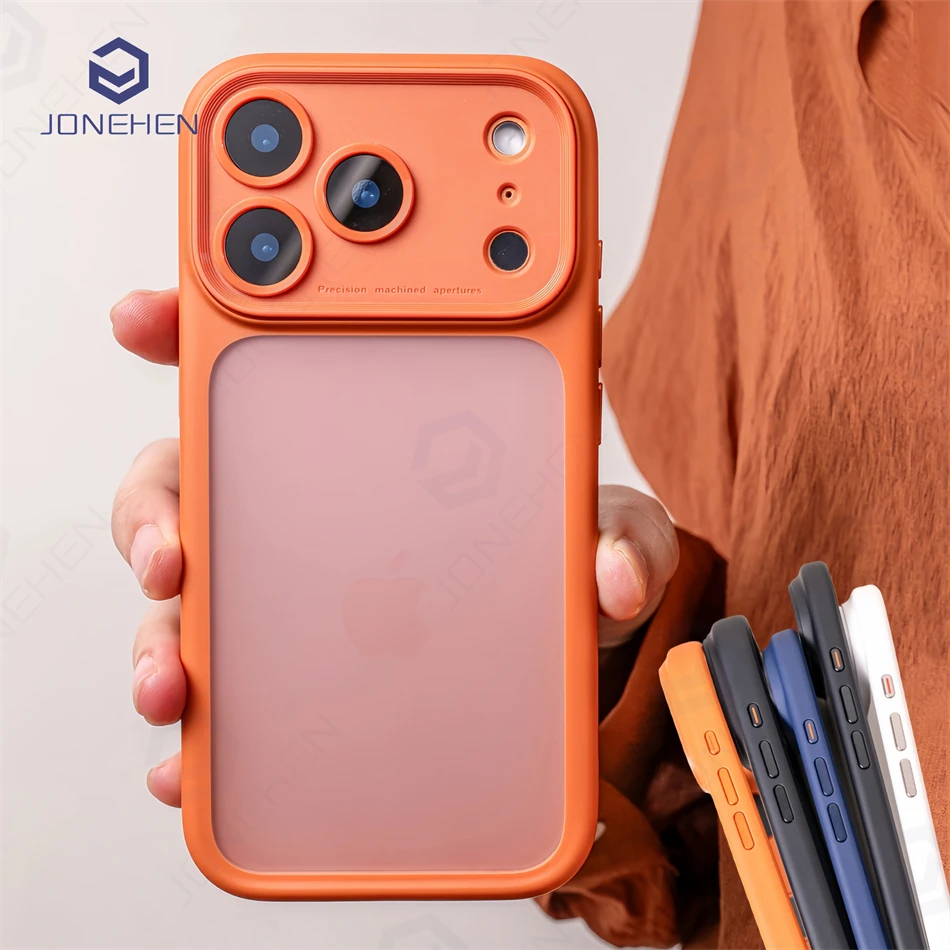 Translucent Hybrid Silicone Bumper Shockproof Hard Cover with Active Touch Camera Button
