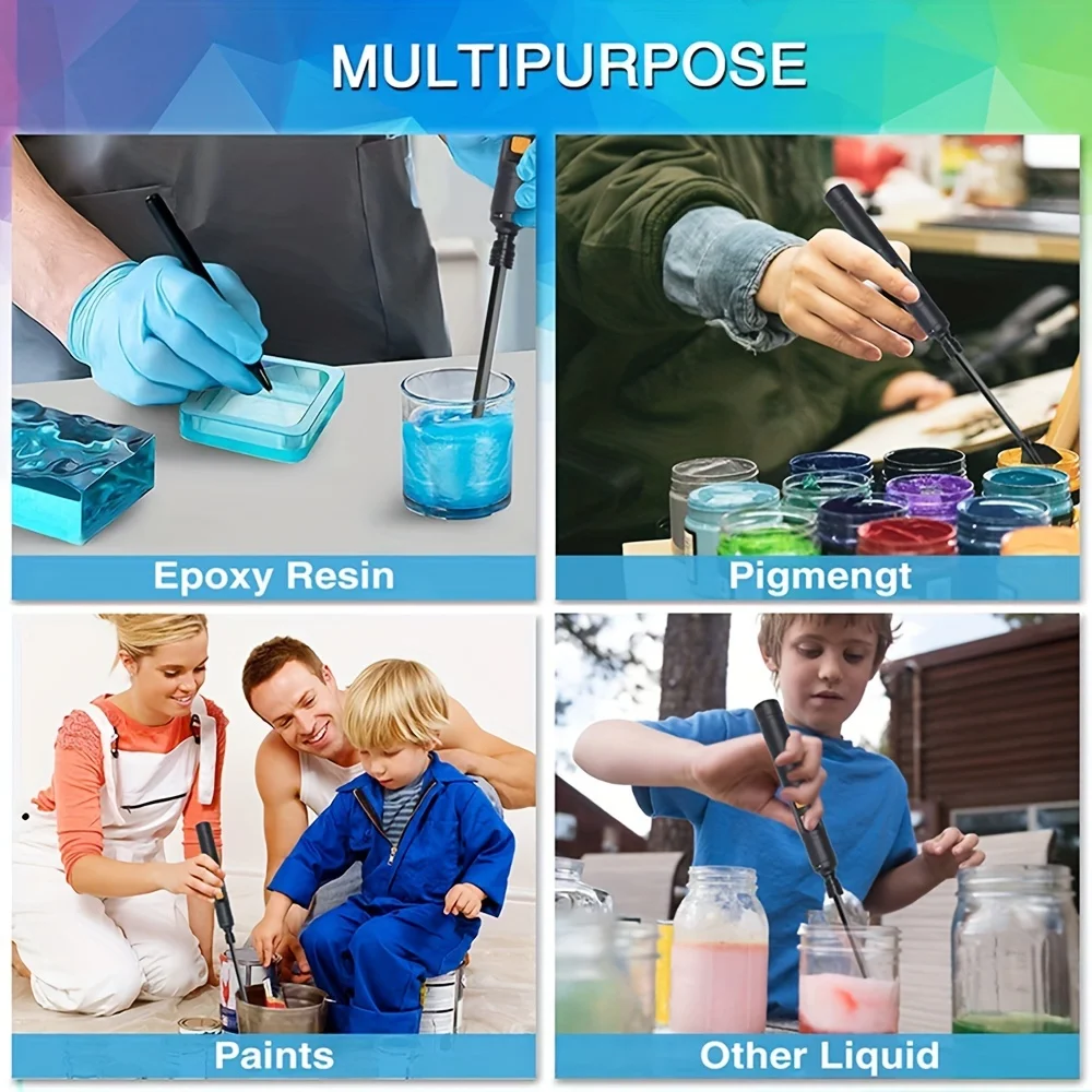 Resin Mixing Paddle Attachment for Drills - Epoxy and Paint Stirrer Tool