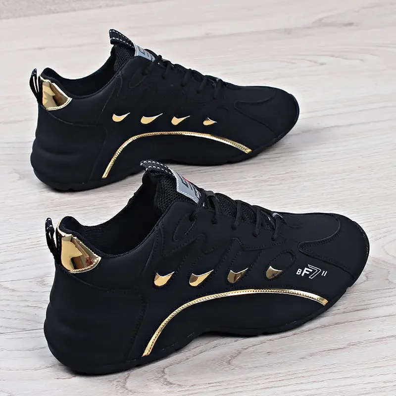 Women's Breathable Leather Fashion Trainers Comfortable Running_voghion.com