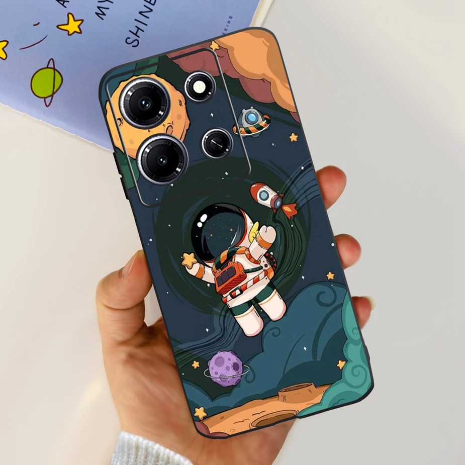 Cute Spaceman Dinosaur Soft Silicone Phone Case - Stylish Protective Bumper Cover