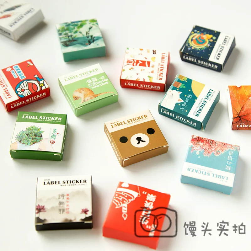 

40pcs\box Creative Scrapbooking Sticker Cute Cartoon Journal Baking Decorative Seal Stick Label Stickers Kawaii Stationery