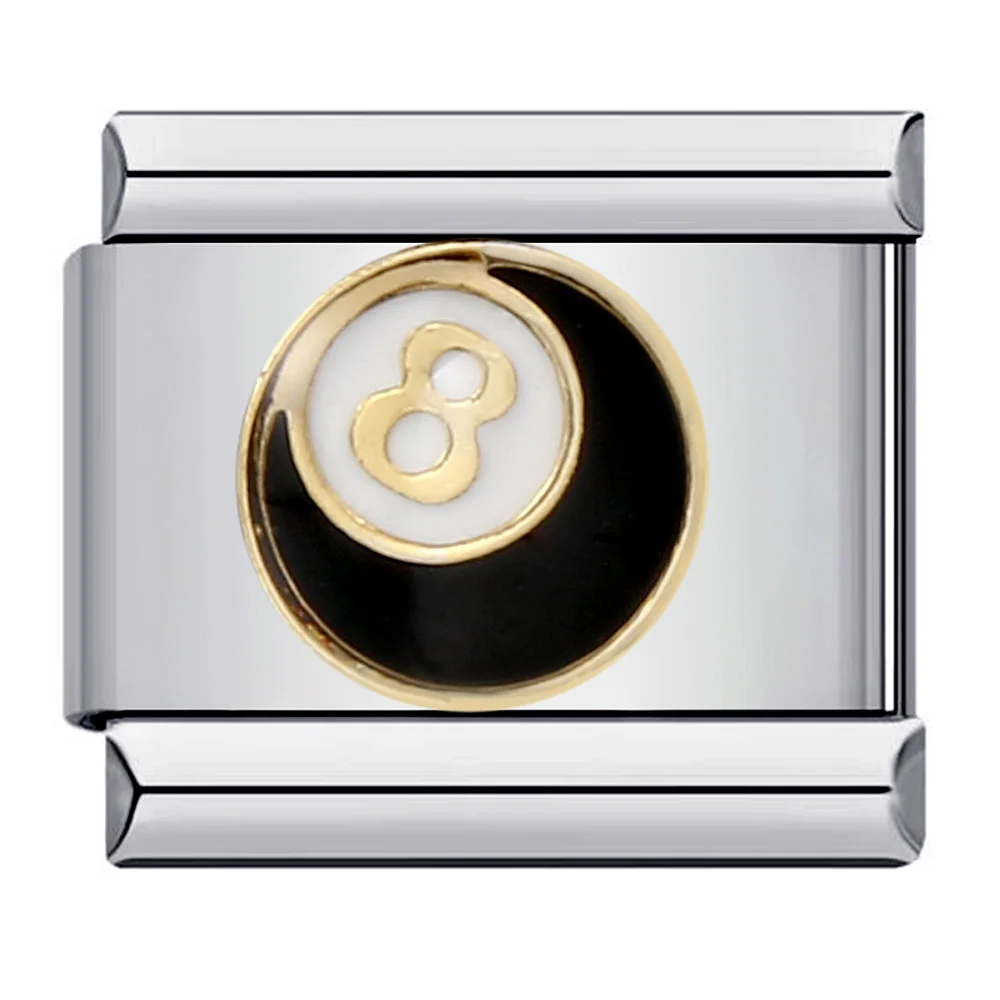 Semkeiyee Fußball, Basketball, Rugby, Billard, Sport-Charm-Gliederarmband, passend für 9 mm italienische Armbänder, Armreifen, DIY-Schmuck, Geschenk – Detail 11