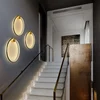Brass Ring LED Wall Lights Home Art Deco Free Collocation Sconce for Parlor Dinning Room Bedside Stairs Nordic Round Lamp 2