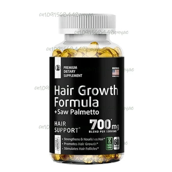 Hair Growth Vitamins: Saw Palm, Iron for Men and Women, Urticaceae - Hair Loss Biotin Supplement -60 capsules