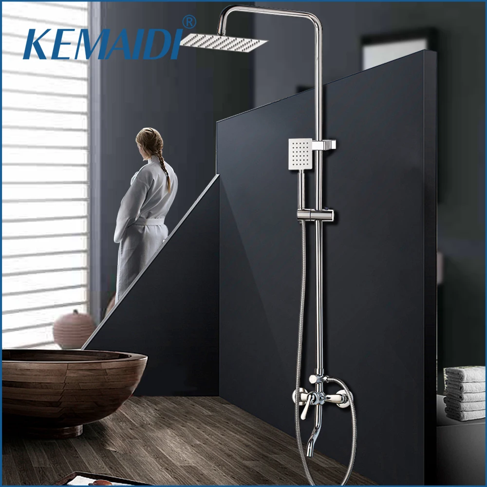 Bathroom Faucet,Bathroom Shower Faucet Set Rainfall Shower Faucet Set Single Lever Wall Mounted Shower Systerm Bathtub Tap Mixer Faucets