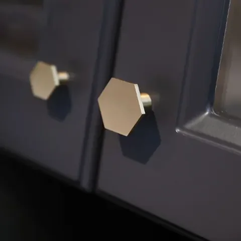 

1Pcs Gold Brass Hexagon Knobs Cabinet Door Handle Dresser Drawer Pulls Home Kitchen Furniture Hardware Knobs Cupboard