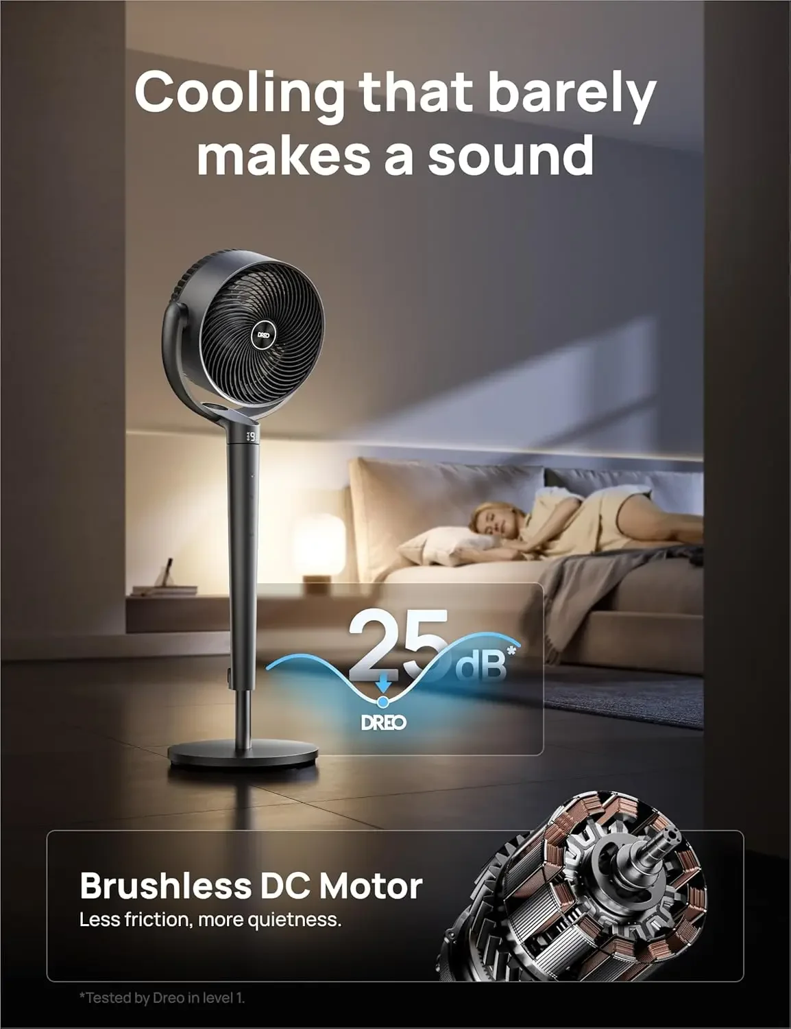 Pedestal Fan with Smart Control, 43'' Inches, 150°+120° Omni-Directional Oscillating Quiet Fans for Bedroom, 110ft Circulat 6