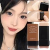 2IN1 Rubber Foundation Stick Waterproof Oil-control Face Base Makeup Nourishing Lasting Concealer Foundation Cream with Brush 3