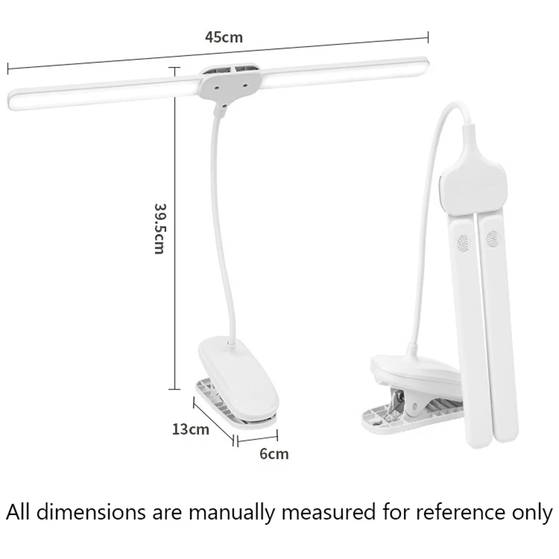 Dual-Use Music Score Lamp-Eye-Caring Clip-On Table Light For Piano, Guzheng, Guitar, And Cross-Stitching