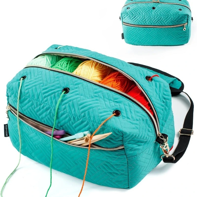 Large Capacity Crochet Bag Organizer Yarn Holder Crochet Accessories Gifts Crafters DIY Storage Bag