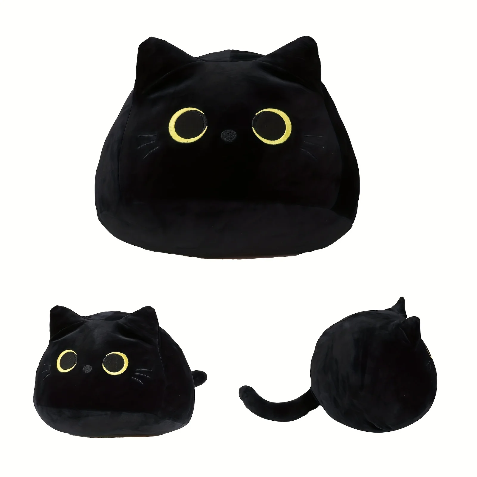 2Sizes Kawaii Black Cat Plush Pillow Dolls Soft Stuffed Animals Cat Pendant Perfect Birthday Gift For Kids Valentine Gift Easter easter theme stickers labels roll 500 total labels easter eggs design stickers perfect for surprise toys easter baskets gifts