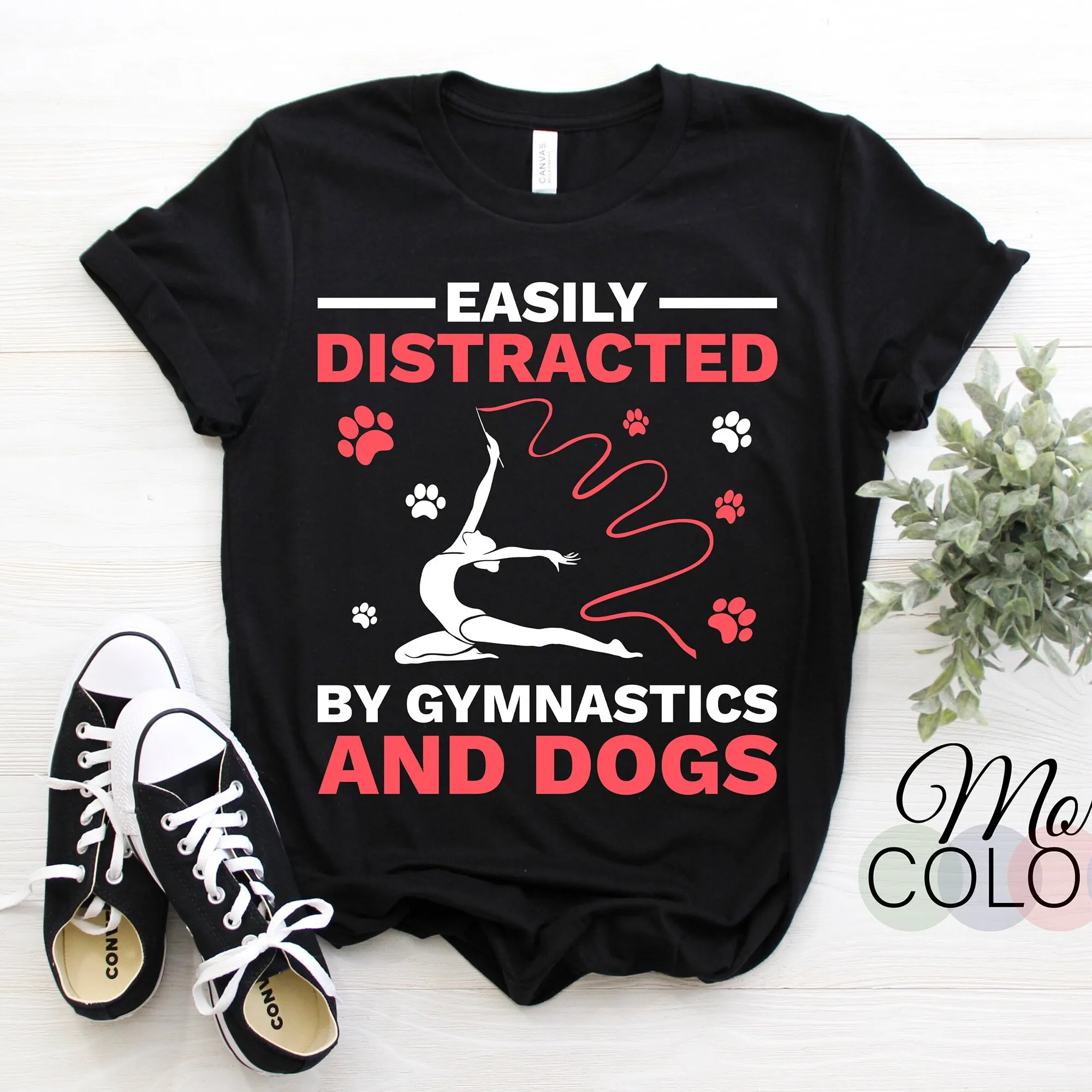 Ginnastica Facilmente Distratta Dai Cani Pet Lover Gymnast Fans Present Cartwheel Tumbling Atleta Ragazza Gioventù Bambini Adulti