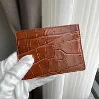 Custom Name Monogram Luxury Genuine Leather Men Wallet Card Holder Crocodile Pattern Gift for Girlfriend Boyfriend Friend Her 2